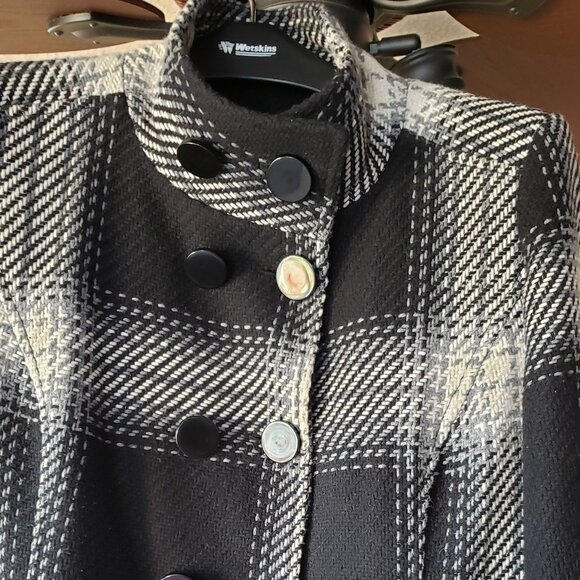 Point Zero Houndstooth Black & White Plaid Jacket size large - Picture 6 of 10